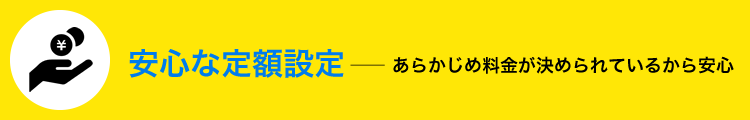 安心な定額設定